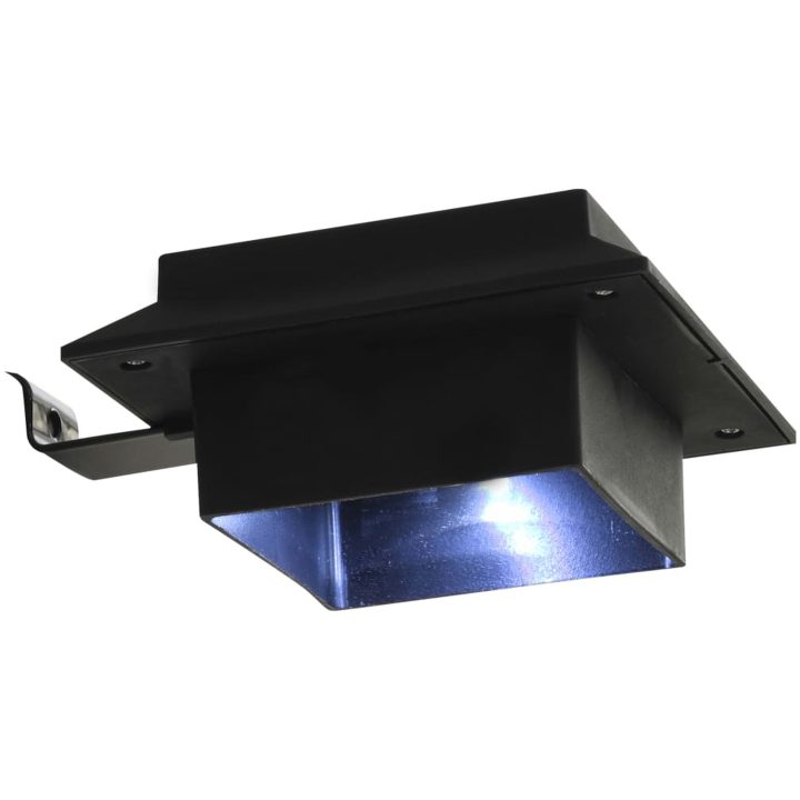 Solcellslampor 12 st LED fyrkantiga 12 cm svart vidaXL – bild 12