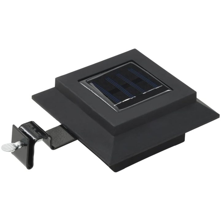 Solcellslampor 12 st LED fyrkantiga 12 cm svart vidaXL – bild 3