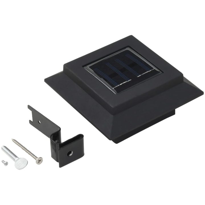 Solcellslampor 12 st LED fyrkantiga 12 cm svart vidaXL – bild 6
