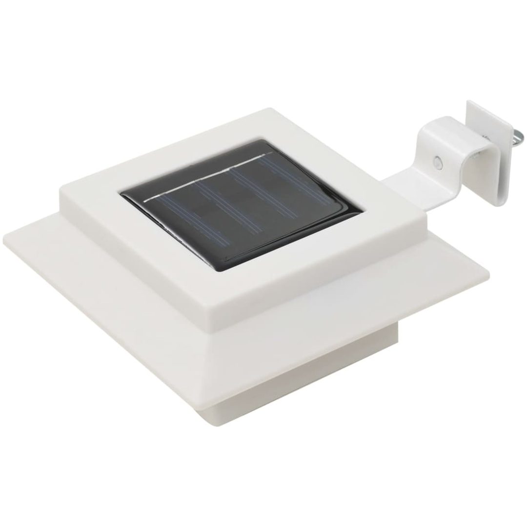 Solcellslampor 12 st LED fyrkantiga 12 cm vit vidaXL – bild 2