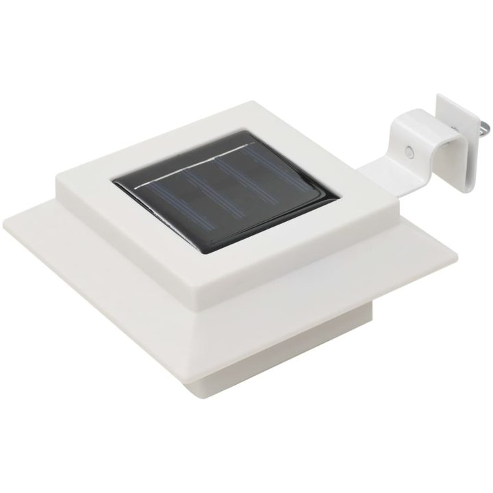 Solcellslampor 12 st LED fyrkantiga 12 cm vit vidaXL – bild 2