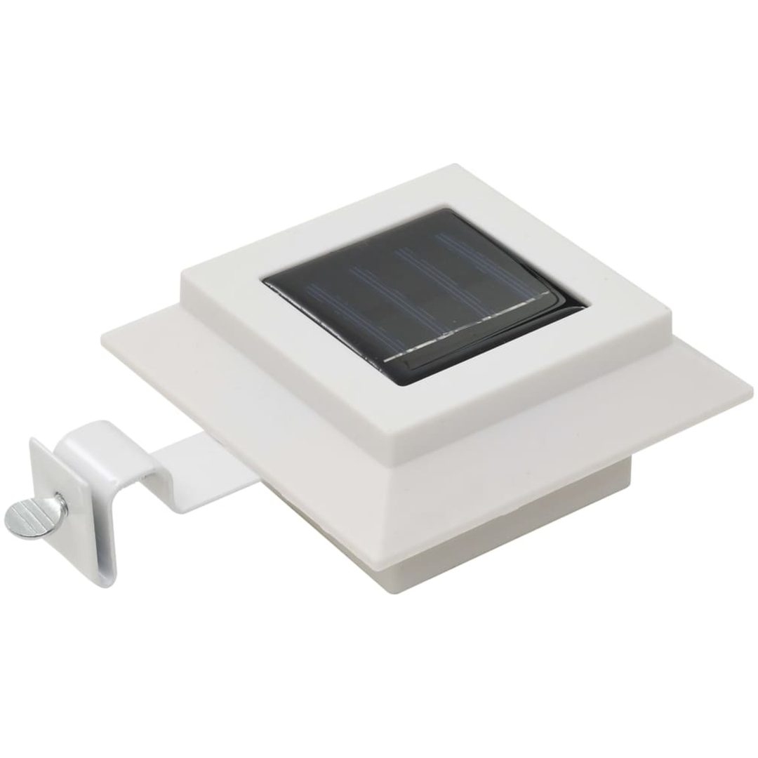 Solcellslampor 12 st LED fyrkantiga 12 cm vit vidaXL – bild 3