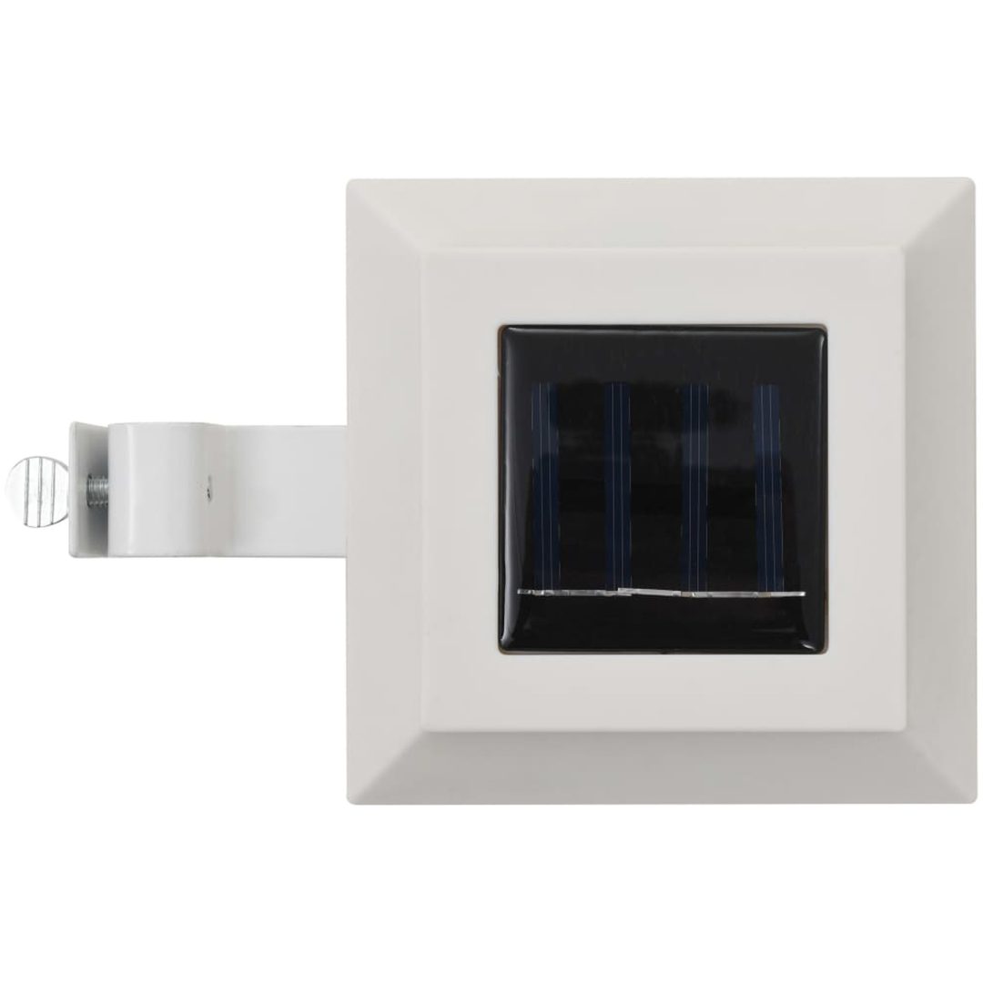 Solcellslampor 12 st LED fyrkantiga 12 cm vit vidaXL – bild 5
