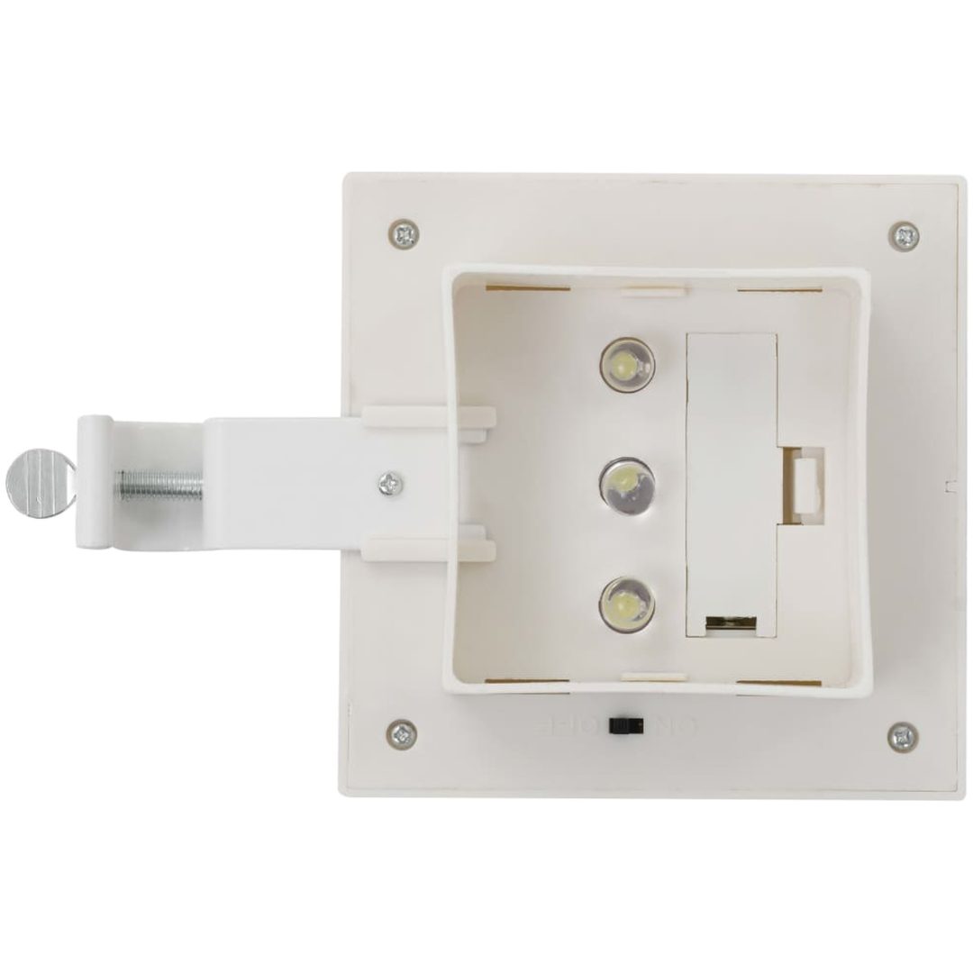 Solcellslampor 12 st LED fyrkantiga 12 cm vit vidaXL – bild 7