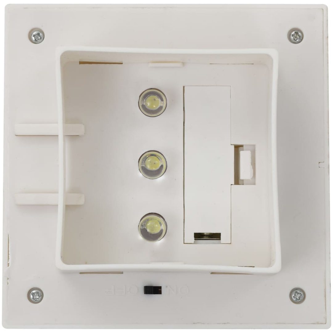 Solcellslampor 12 st LED fyrkantiga 12 cm vit vidaXL – bild 8
