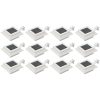 Solcellslampor 12 st LED fyrkantiga 12 cm vit vidaXL – miniatyr 1