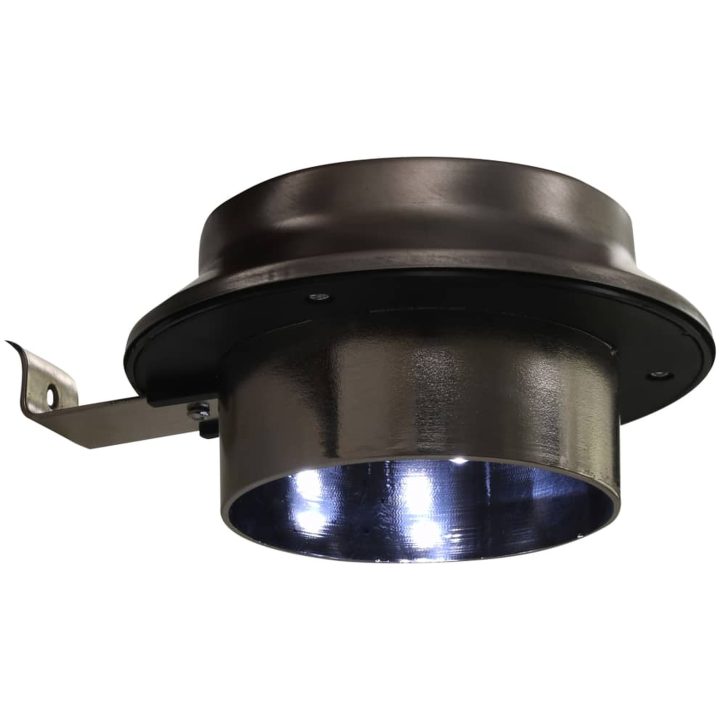 Solcellslampor 12 st LED runda 12 cm vit vidaXL – bild 12