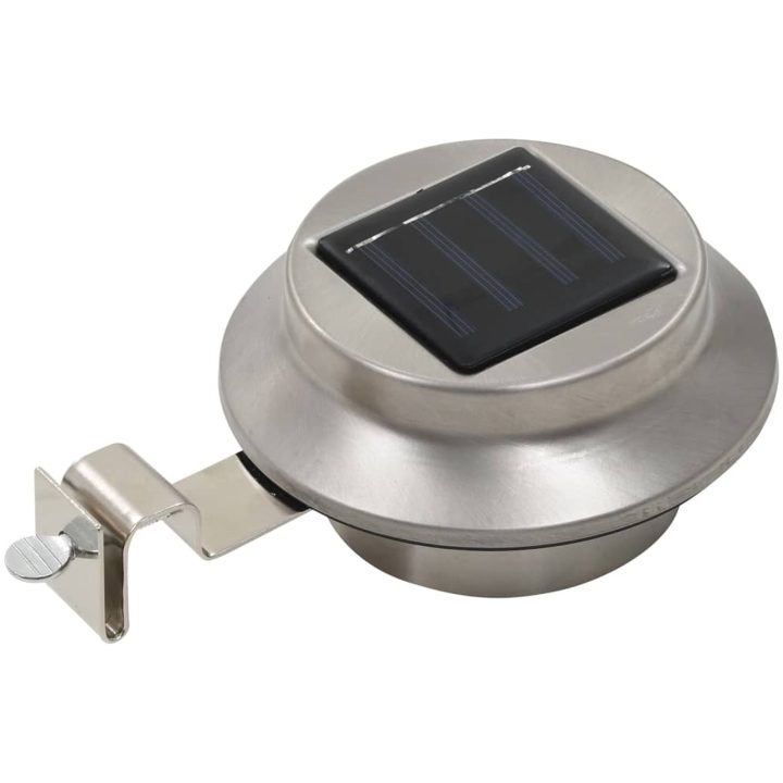 Solcellslampor 12 st LED runda 12 cm vit vidaXL – bild 3
