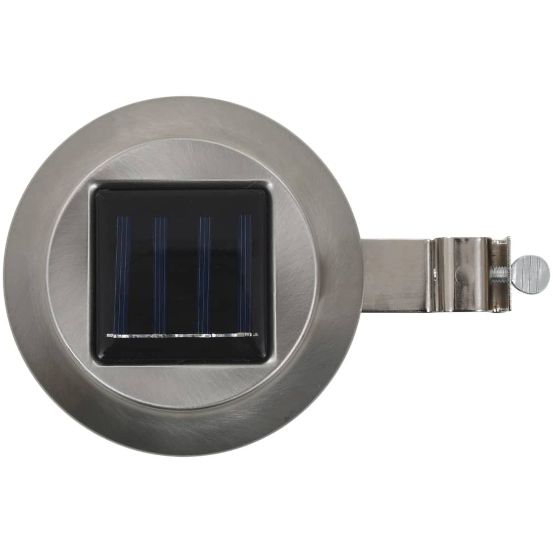Solcellslampor 12 st LED runda 12 cm vit vidaXL – bild 4