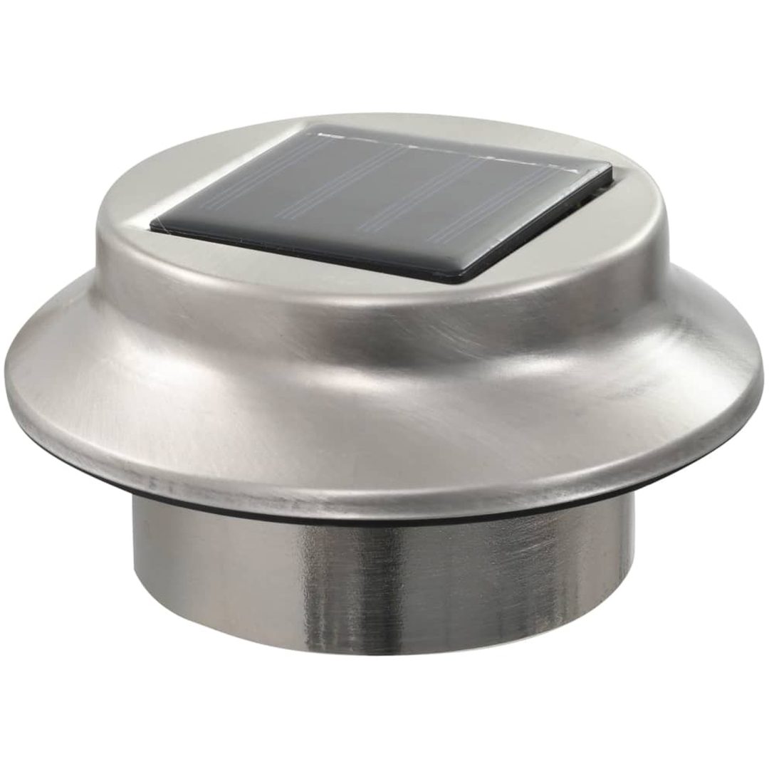 Solcellslampor 12 st LED runda 12 cm vit vidaXL – bild 9