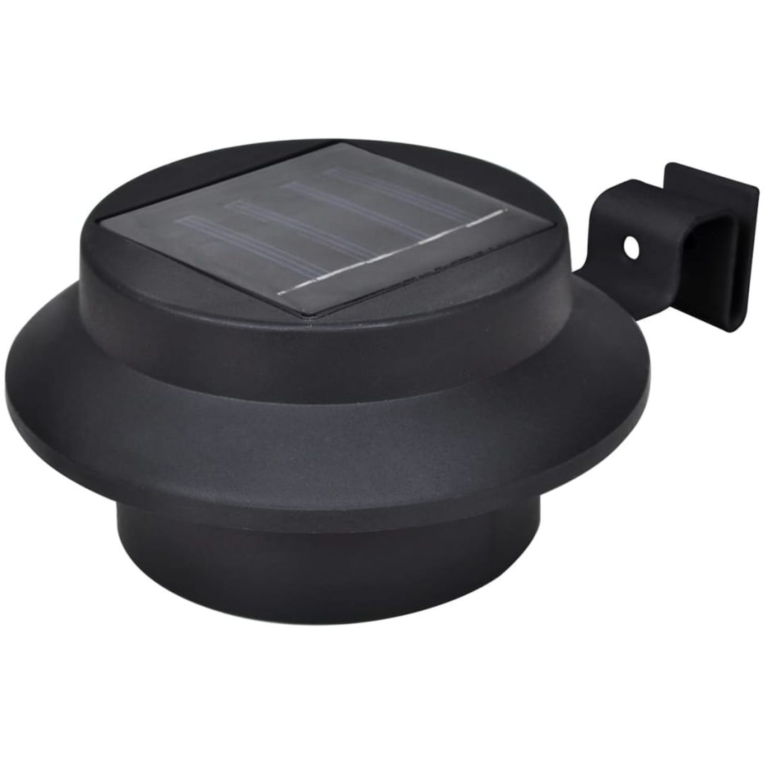 Solcellslampor för staket 12 st LED svart vidaXL – bild 3