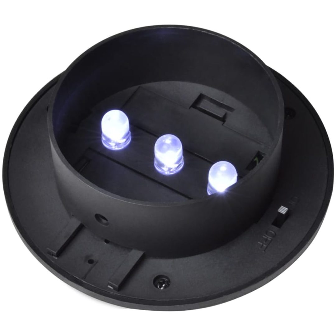 Solcellslampor för staket 12 st LED svart vidaXL – bild 6