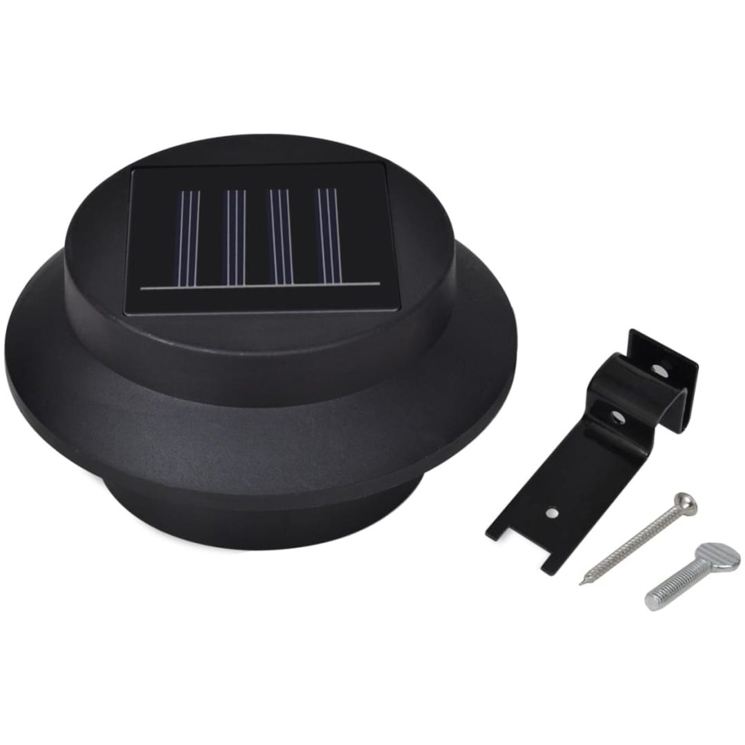 Solcellslampor för staket 12 st LED svart vidaXL – bild 8
