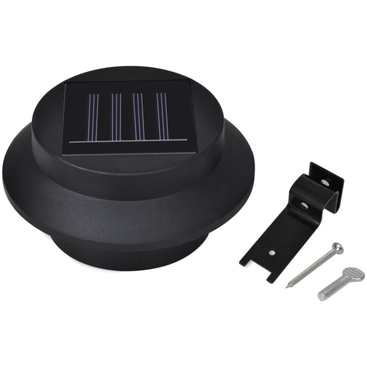 Solcellslampor för staket 12 st LED svart vidaXL – bild 8