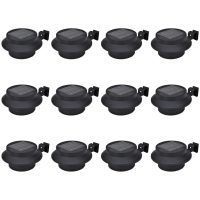 Solcellslampor för staket 12 st LED svart vidaXL