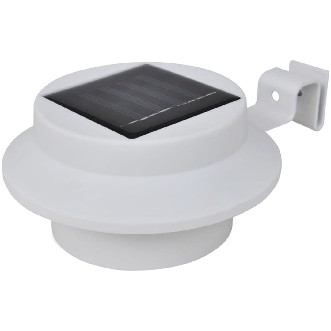 Solcellslampor för staket 12 st LED vit vidaXL – bild 3