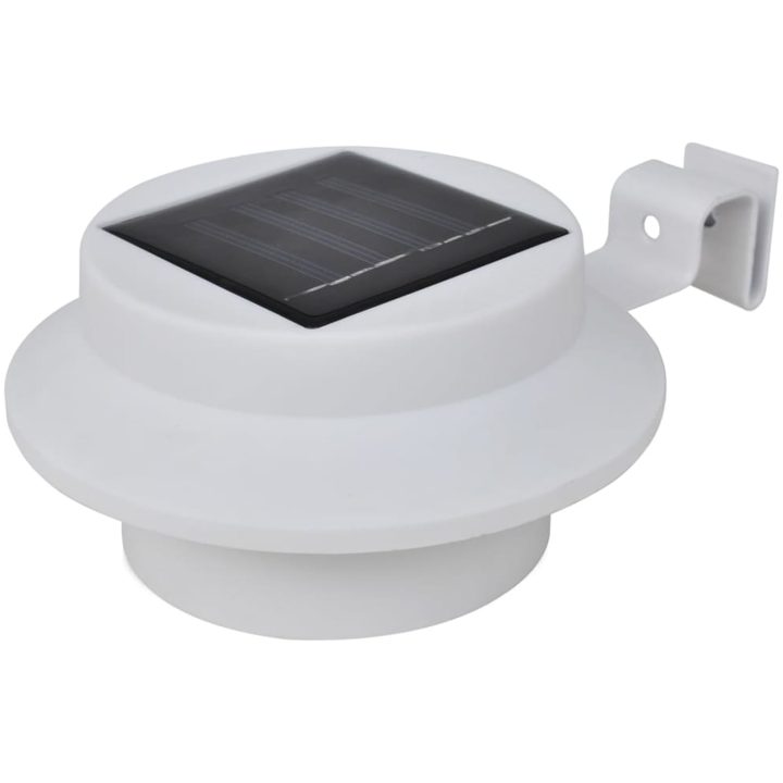 Solcellslampor för staket 12 st LED vit vidaXL – bild 3