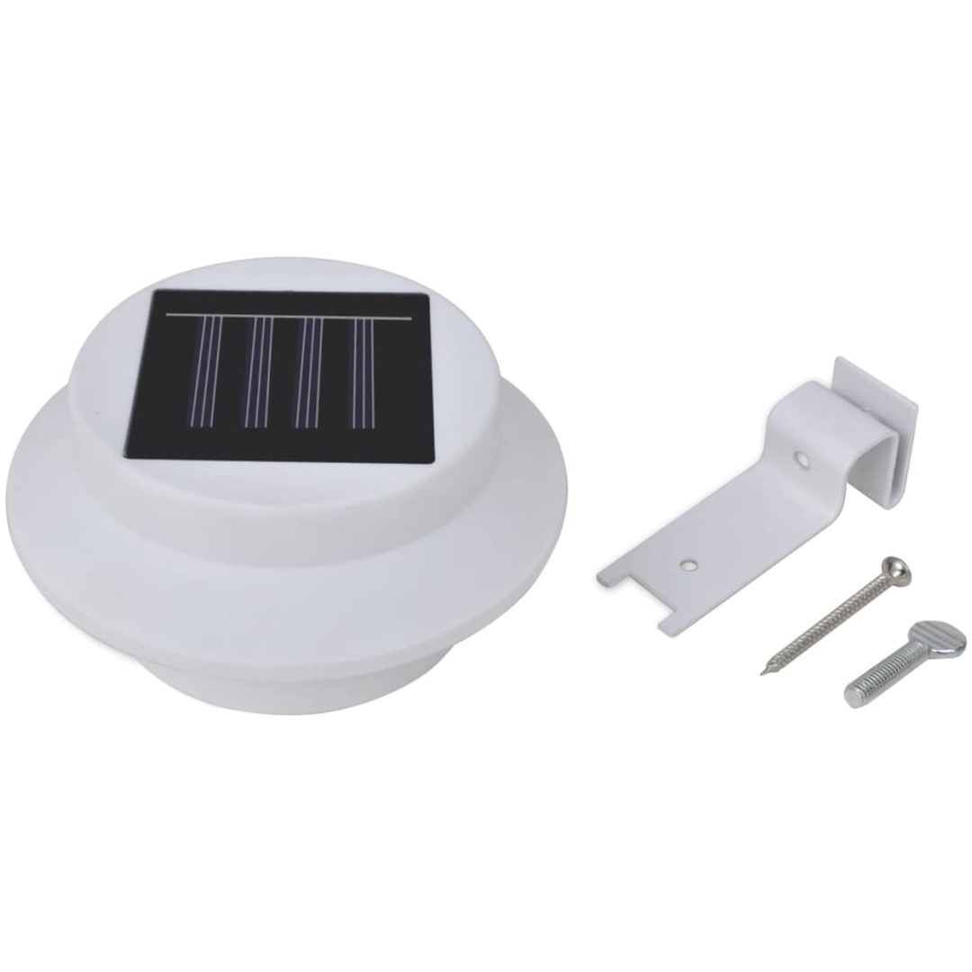 Solcellslampor för staket 12 st LED vit vidaXL – bild 4