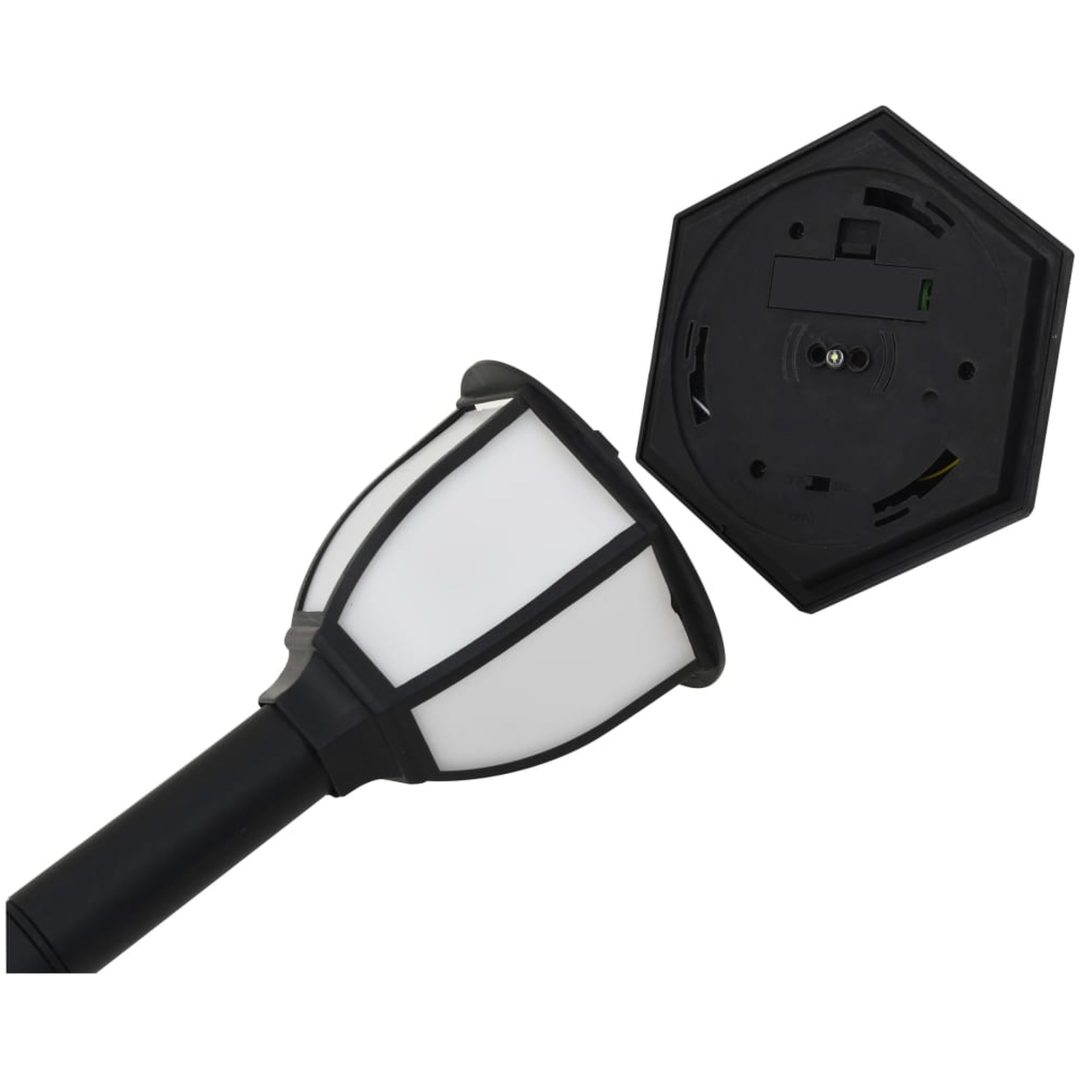Solcellslampor för staket 6 st LED svart vidaXL – bild 5