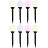 Solcellslampor med LED 8 st sfäriska 15 cm RGB vidaXL – miniatyr 1