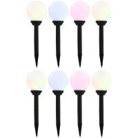 Solcellslampor med LED 8 st sfäriska 15 cm RGB vidaXL