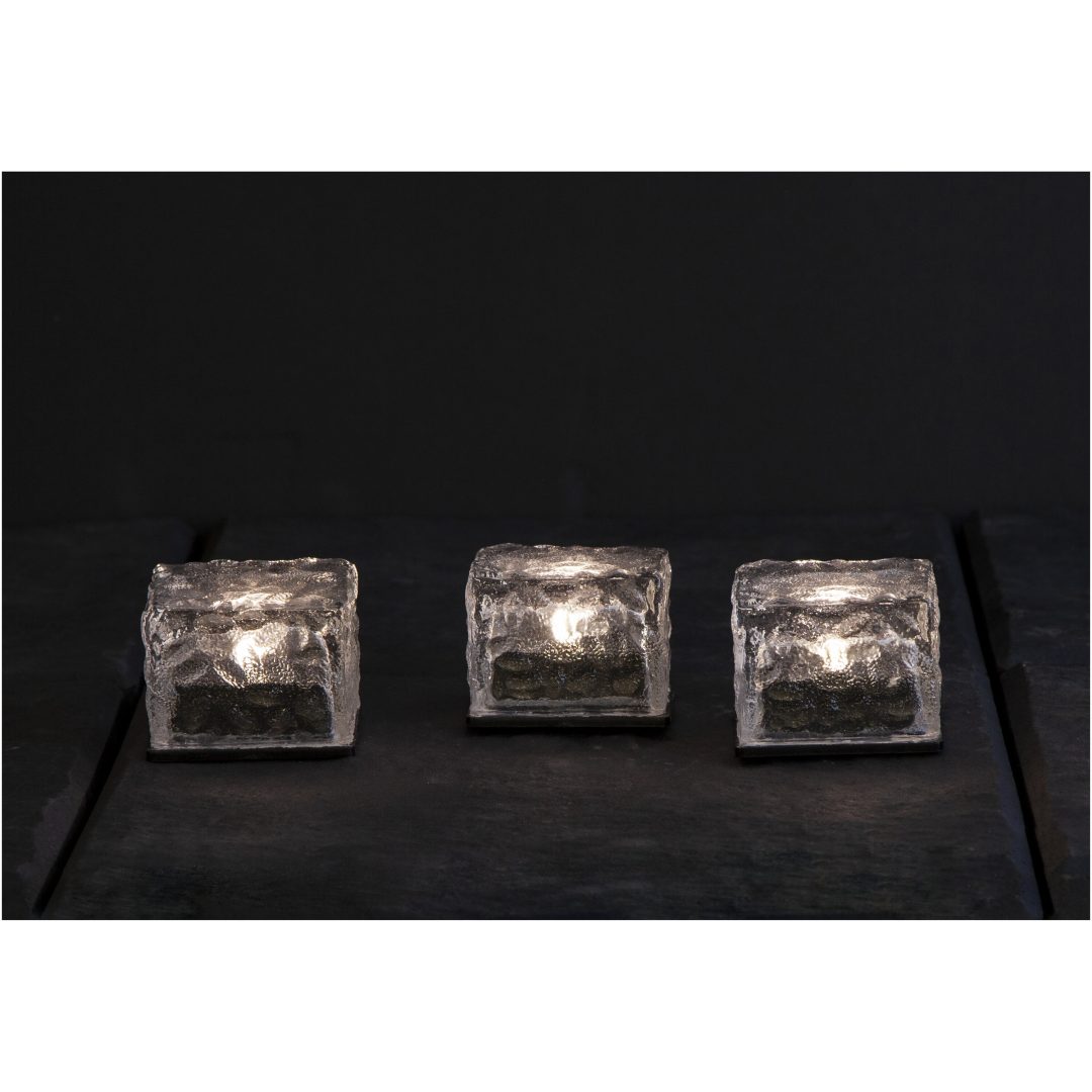 Solcellsljus 3-p Icecube Transparent Star Trading – bild 4