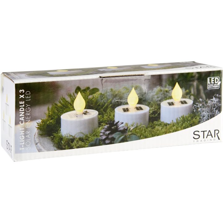 Solcellsljus 3-p Saul Vit Star Trading – bild 6