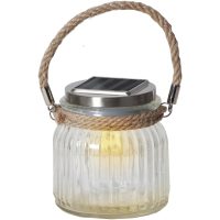 Solcellslykta Jamjar Transparent Star Trading
