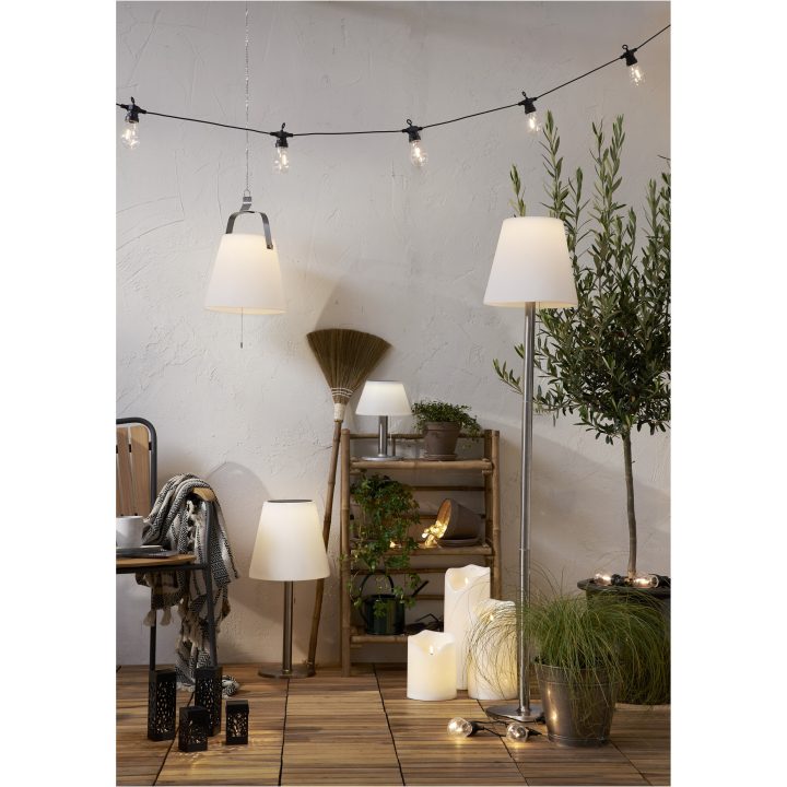 Solcellslykta Solia Table 28 cm Vit Star Trading – bild 17