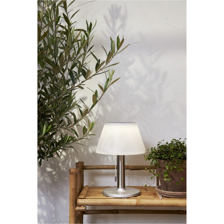 Solcellslykta Solia Table 28 cm Vit Star Trading – bild 2