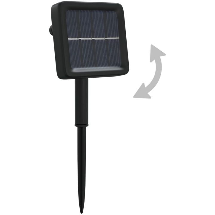 Soldriven ljusslinga 5 st 5x200 lysdioder varmvit inne/ute vidaXL – bild 8