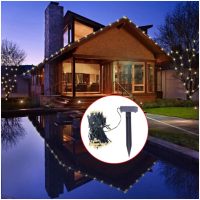 Soldriven ljusslinga LED varmvit vidaXL