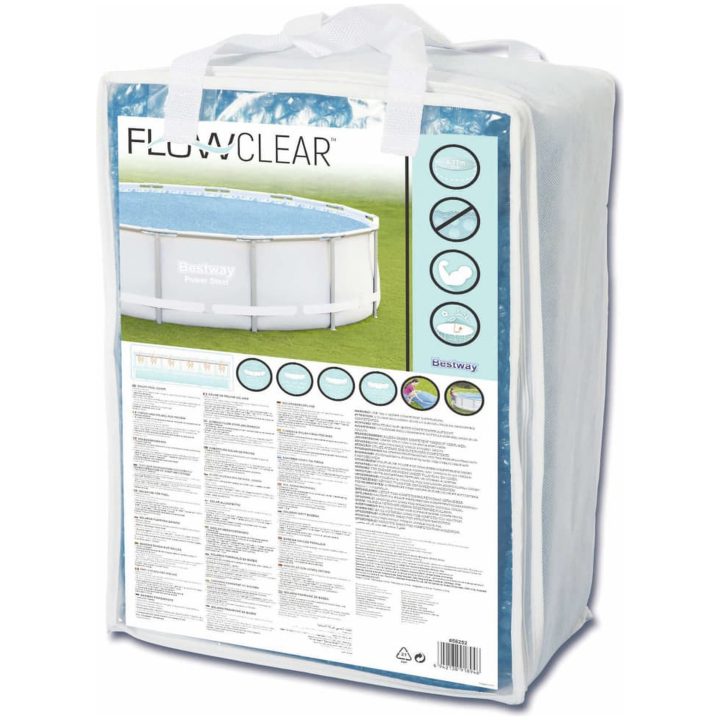 Soldrivet poolöverdrag Flowclear Bestway 427 cm – bild 10
