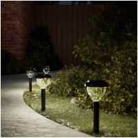 Soldrivna gånglampor med markspett 4 st varmvit & RGB vidaXL