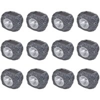 Soldrivna LED-spotlight 12 st stenformade vidaXL