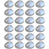 Soldrivna vägglampor 24 st LED runda silver vidaXL – miniatyr 1