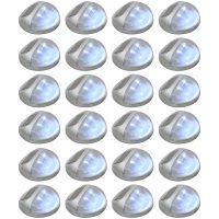 Soldrivna vägglampor 24 st LED runda silver vidaXL