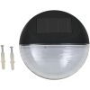 Soldrivna vägglampor 24 st LED runda svart vidaXL – miniatyr 2