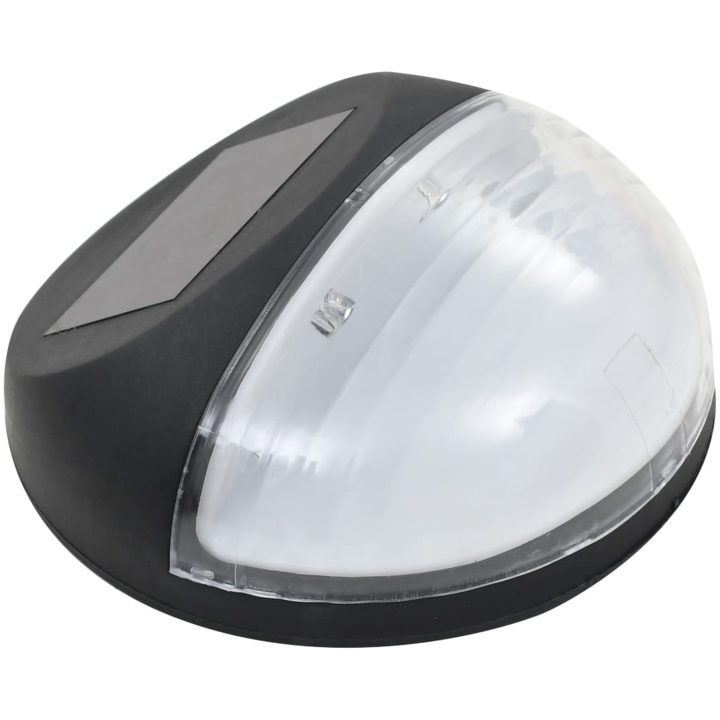 Soldrivna vägglampor 24 st LED runda svart vidaXL – bild 4
