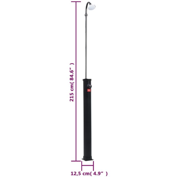 Soldusch svart 215 cm 8 L vidaXL – bild 11