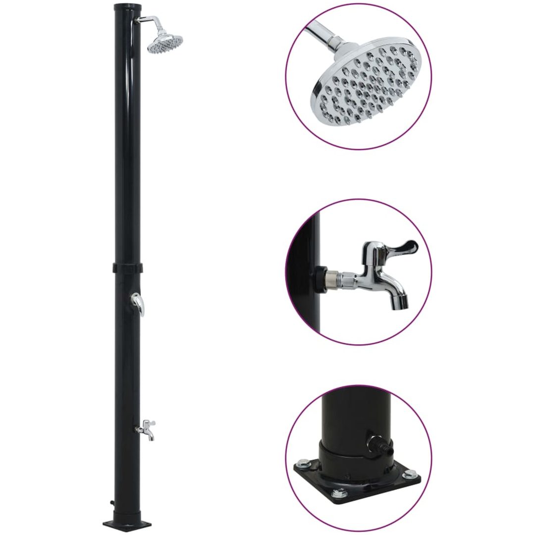 Soldusch svart 220 cm 20 L vidaXL