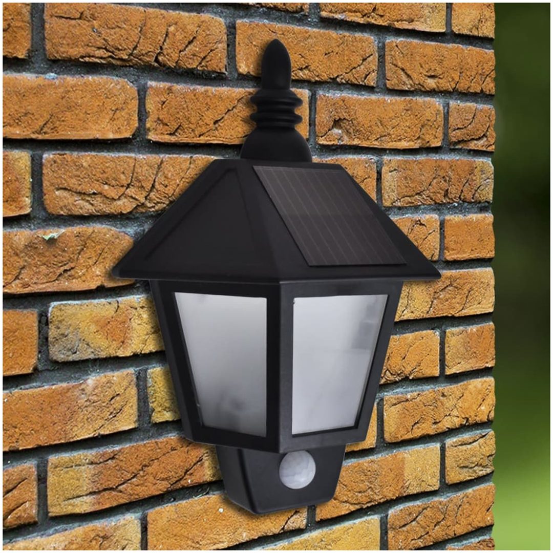 Solenergi-Vägglampa med Rörelsesensor vidaXL