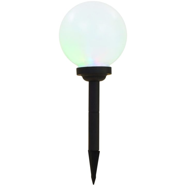 Sollampa LED set 3 st sfäriska 20 cm RGB vidaXL 20 cm – bild 4