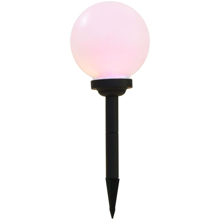 Sollampa LED set 3 st sfäriska 20 cm RGB vidaXL 20 cm – bild 5
