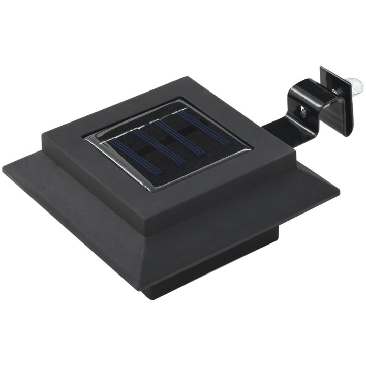 Sollampa LED set 6 st fyrkantig 12 cm svart vidaXL – bild 2