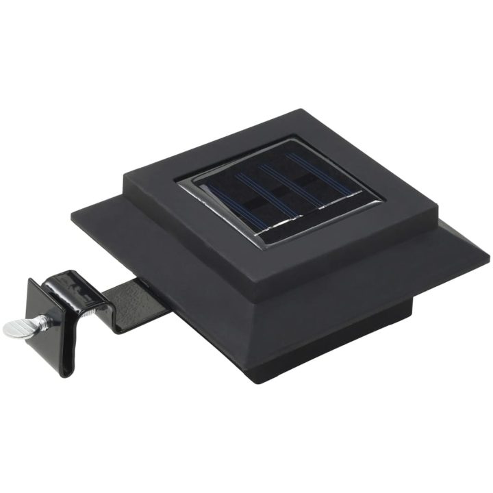 Sollampa LED set 6 st fyrkantig 12 cm svart vidaXL – bild 3