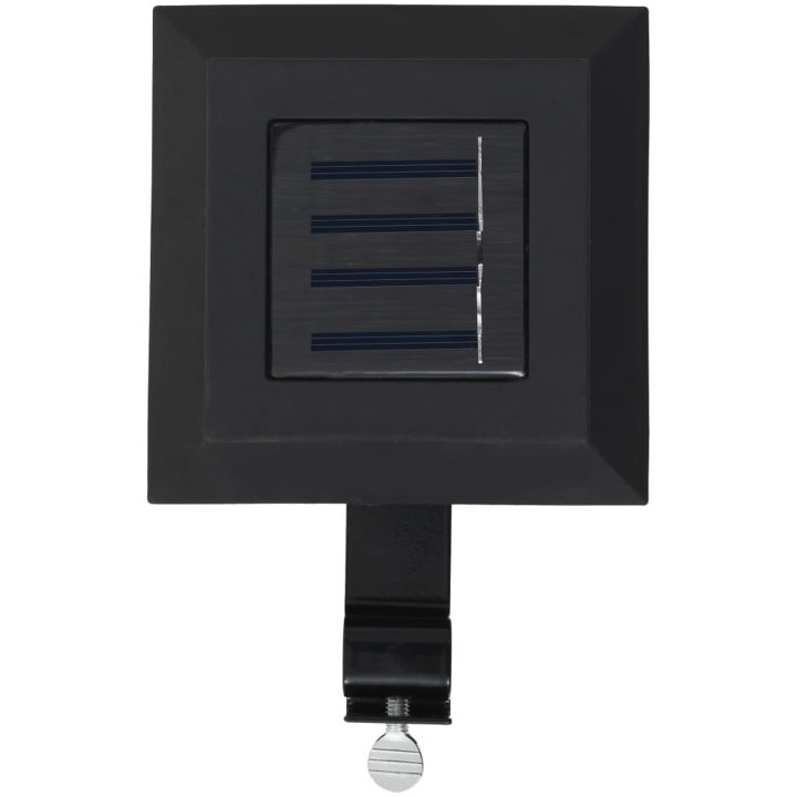 Sollampa LED set 6 st fyrkantig 12 cm svart vidaXL – bild 5