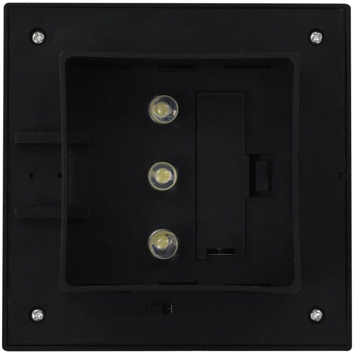 Sollampa LED set 6 st fyrkantig 12 cm svart vidaXL – bild 8