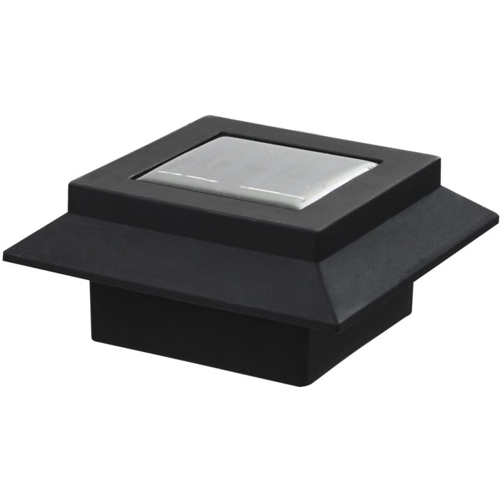 Sollampa LED set 6 st fyrkantig 12 cm svart vidaXL – bild 9
