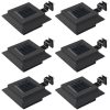 Sollampa LED set 6 st fyrkantig 12 cm svart vidaXL – miniatyr 1
